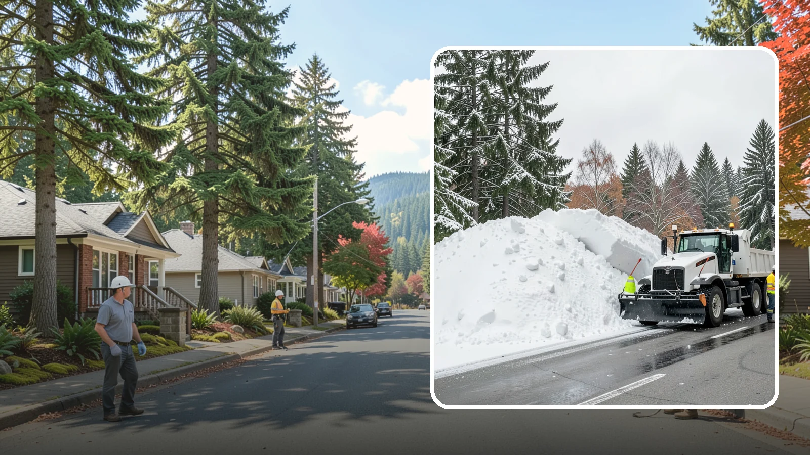 Municipal Snow Hauling in Hunts Point, King County, WA - We support Western Washington municipalities by hauling snow from streets, civic lots, and transit areas after major events.
