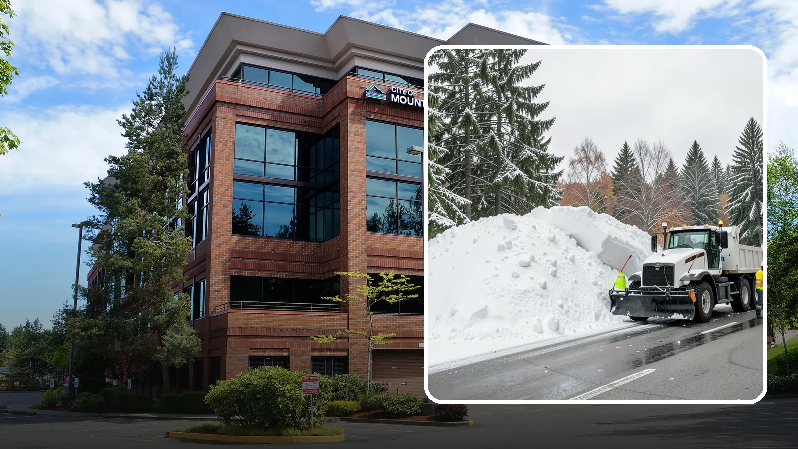 Municipal Snow Hauling in Mountlake Terrace, Snohomish County, WA - We support Western Washington municipalities by hauling snow from streets, civic lots, and transit areas after major events.