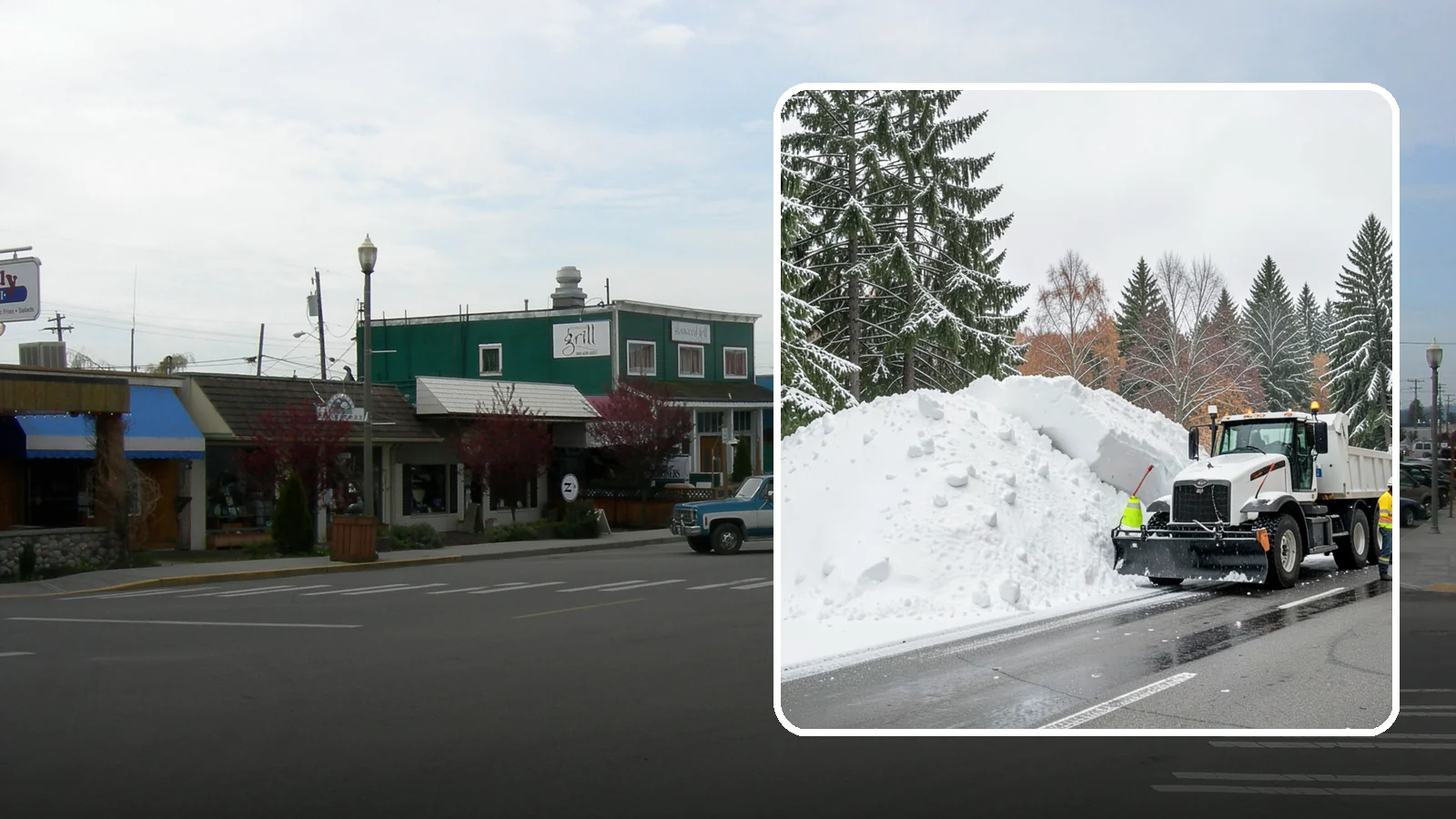 Municipal Snow Hauling in Stanwood, Snohomish County, WA - We support Western Washington municipalities by hauling snow from streets, civic lots, and transit areas after major events.