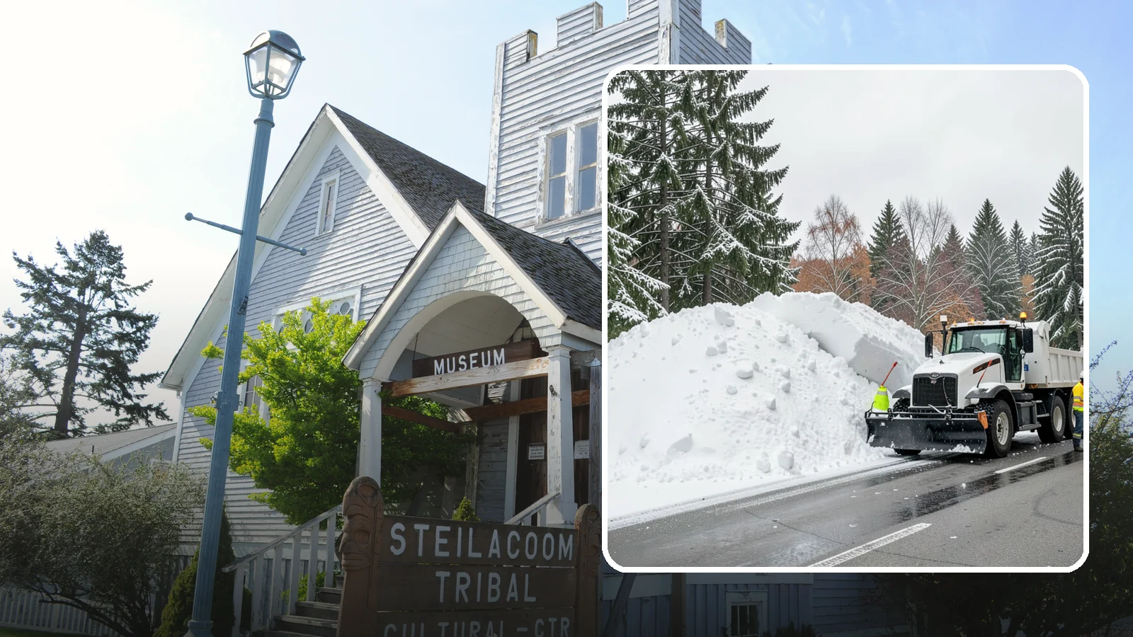 Municipal Snow Hauling in Steilacoom, Pierce County, WA - We support Western Washington municipalities by hauling snow from streets, civic lots, and transit areas after major events.