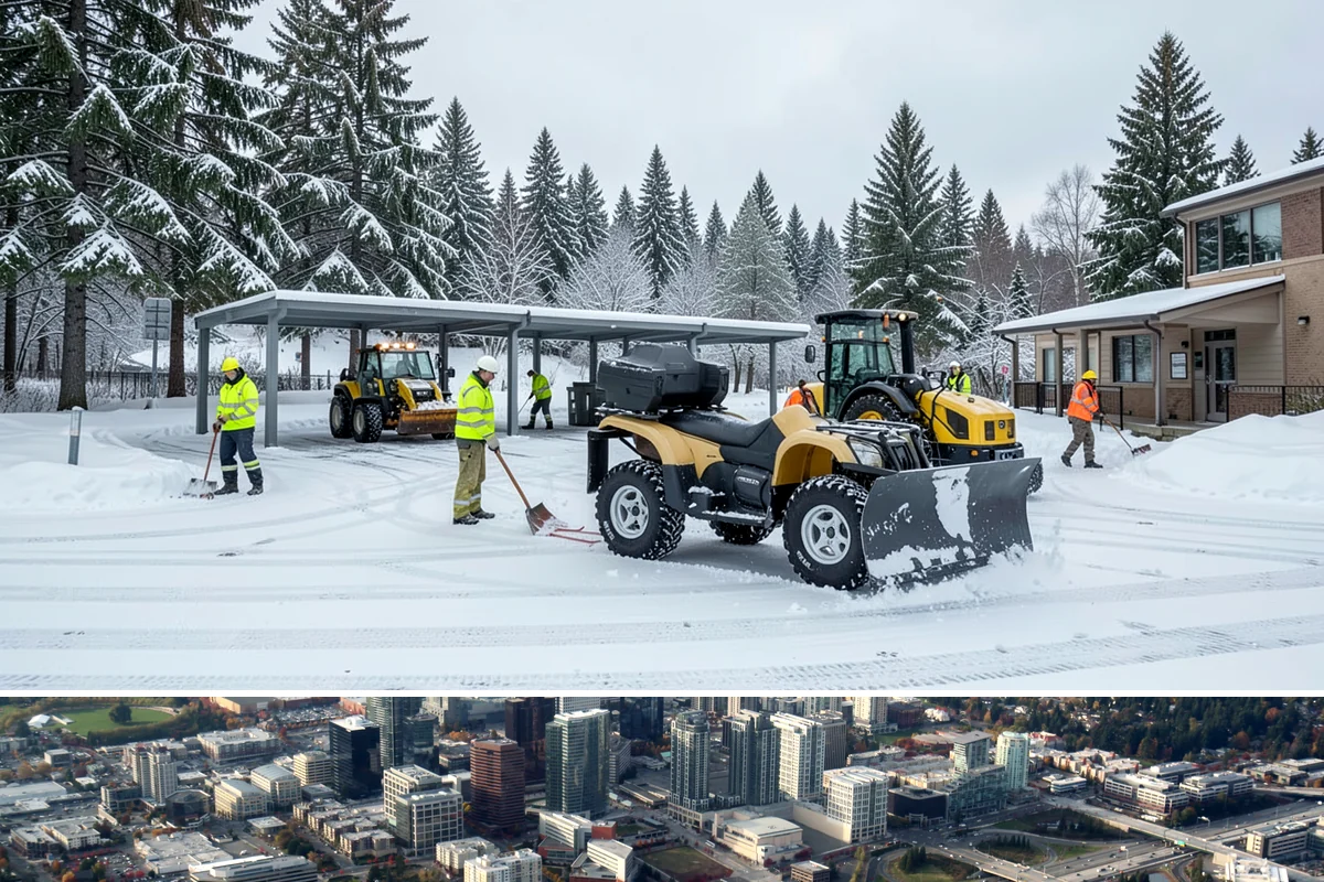 Municipal Snow Plowing in Bellevue, King County, WA - Contract before winter so essential public services stay open through every storm.