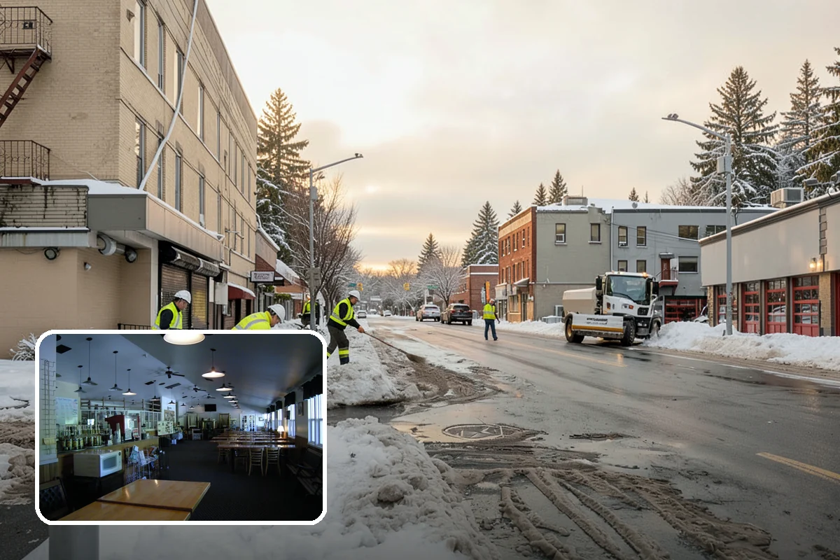 Municipal Snow Plowing in Black Diamond, King County, WA - Multiple civic sites cleared on a coordinated route