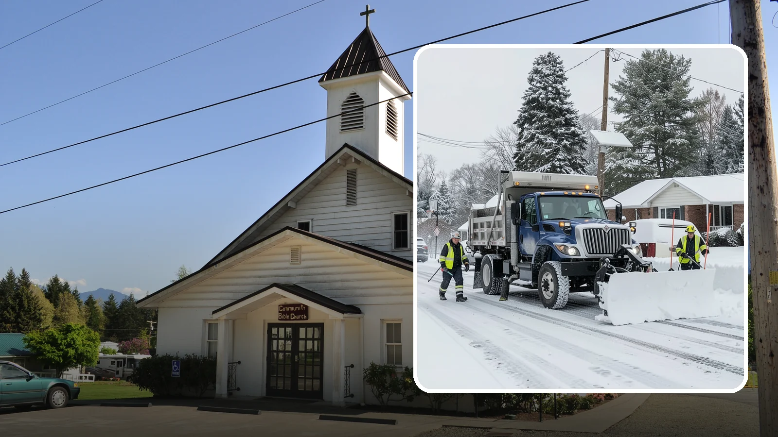 Municipal Snow Plowing in Concrete, Skagit County, WA - We plow municipal lots, public buildings, and civic entrances so residents keep reaching essential government services.