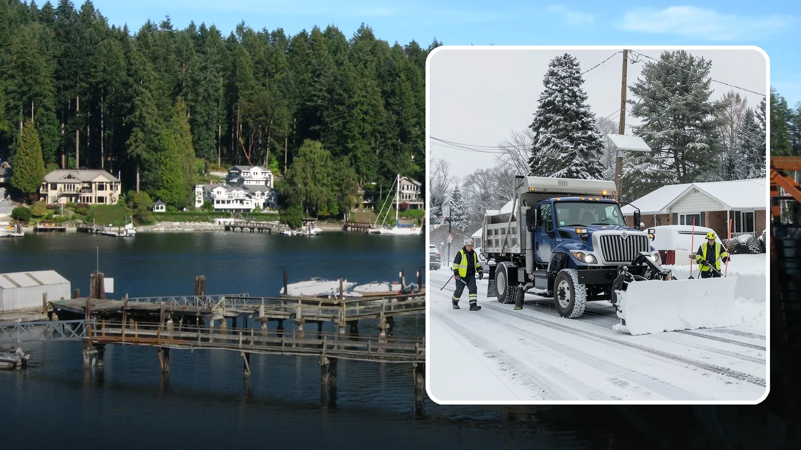Municipal Snow Plowing in Gig Harbor, Pierce County, WA - We plow municipal lots, public buildings, and civic entrances so residents keep reaching essential government services.
