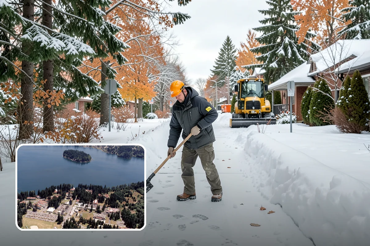 Municipal Snow Plowing in Lakewood, Pierce County, WA - Multiple civic sites cleared on a coordinated route