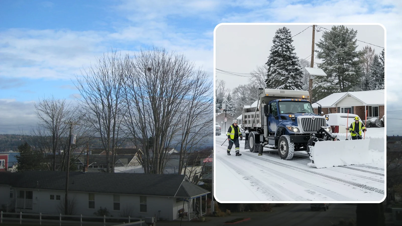Municipal Snow Plowing in Langley, Island County, WA - We plow municipal lots, public buildings, and civic entrances so residents keep reaching essential government services.
