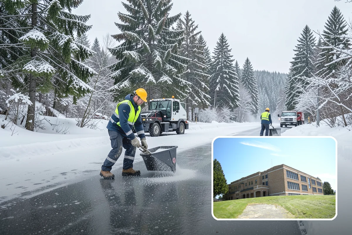 Municipal Snow Plowing in Maple Valley, King County, WA - Multiple civic sites cleared on a coordinated route