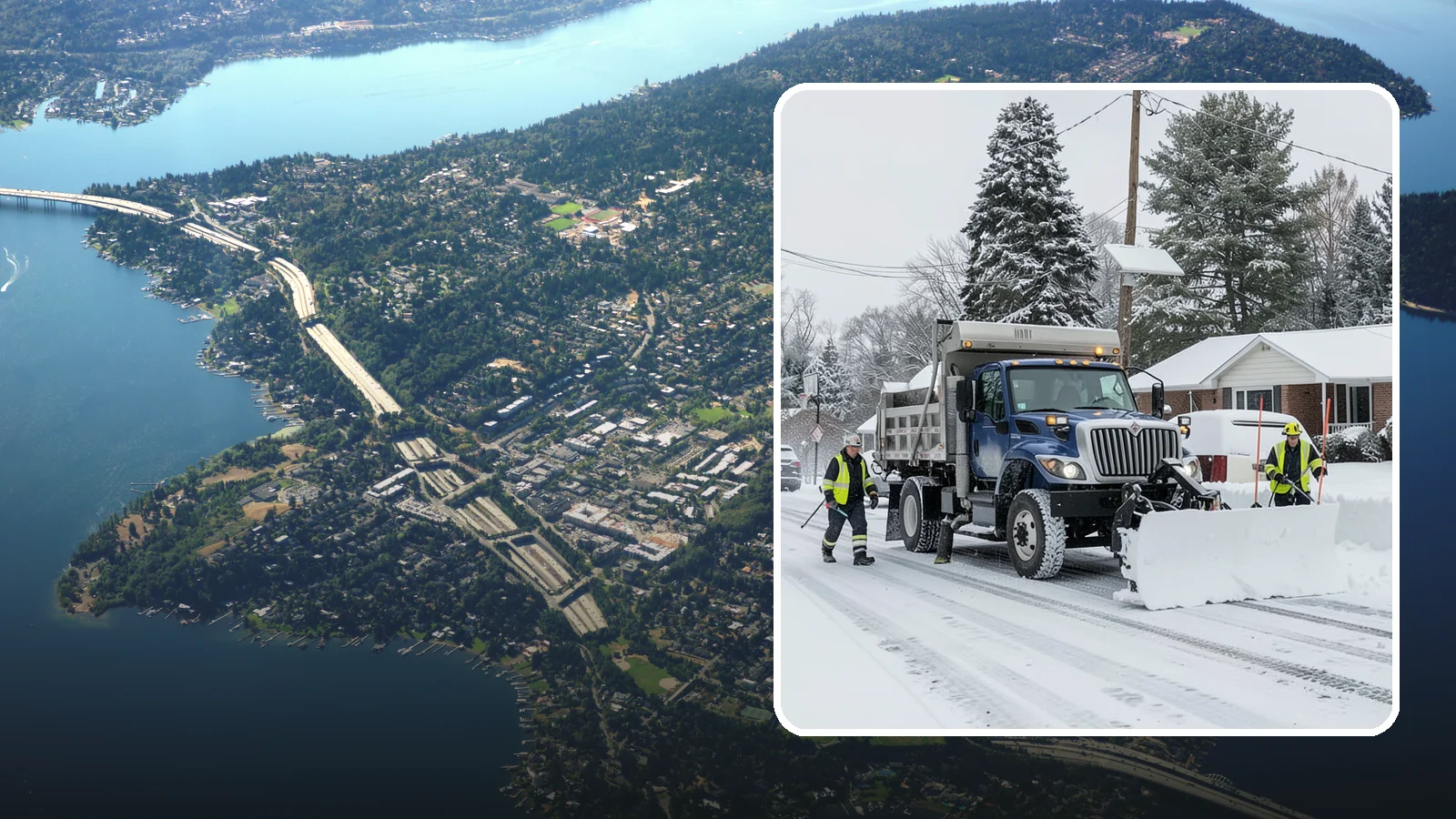 Municipal Snow Plowing in Mercer Island, King County, WA - We plow municipal lots, public buildings, and civic entrances so residents keep reaching essential government services.