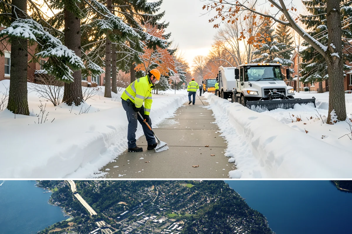 Municipal Snow Plowing in Mercer Island, King County, WA - Contract before winter so essential public services stay open through every storm.