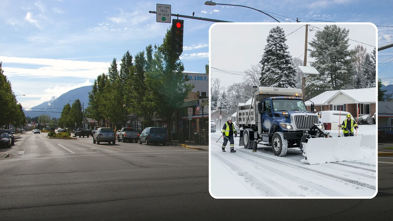 Municipal Snow Plowing in North Bend, King County, WA - We plow municipal lots, public buildings, and civic entrances so residents keep reaching essential government services.