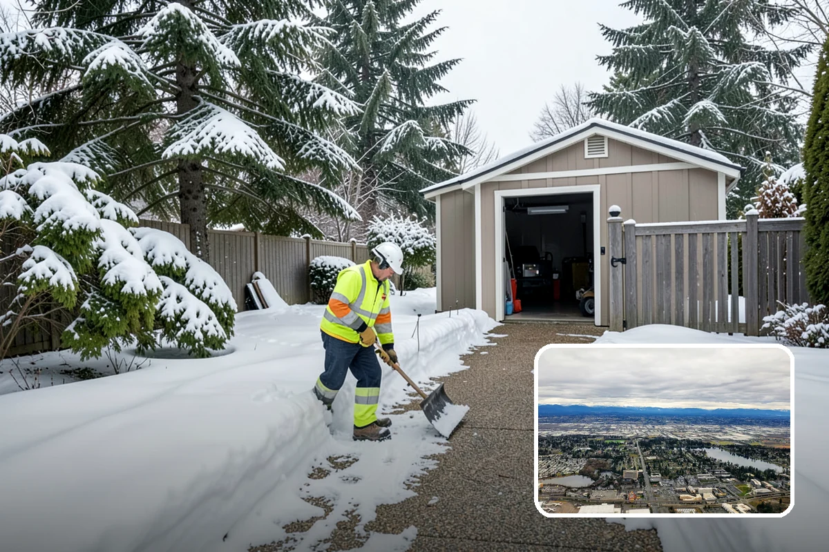 Municipal Snow Plowing in SeaTac, King County, WA - Multiple civic sites cleared on a coordinated route