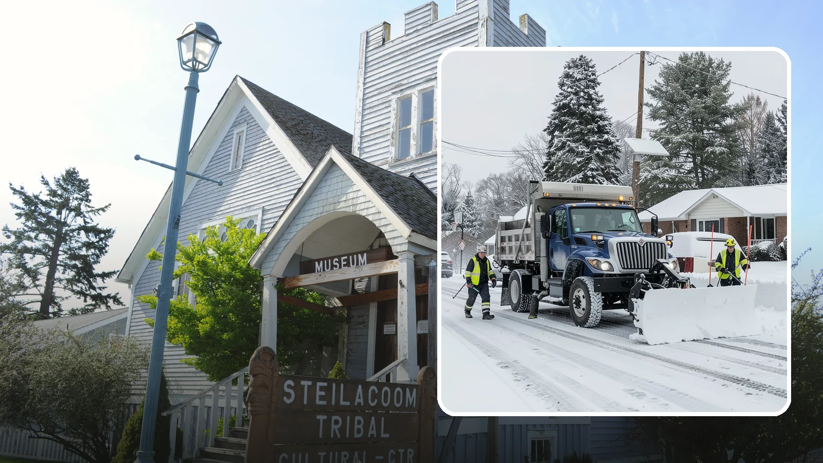 Municipal Snow Plowing in Steilacoom, Pierce County, WA - We plow municipal lots, public buildings, and civic entrances so residents keep reaching essential government services.