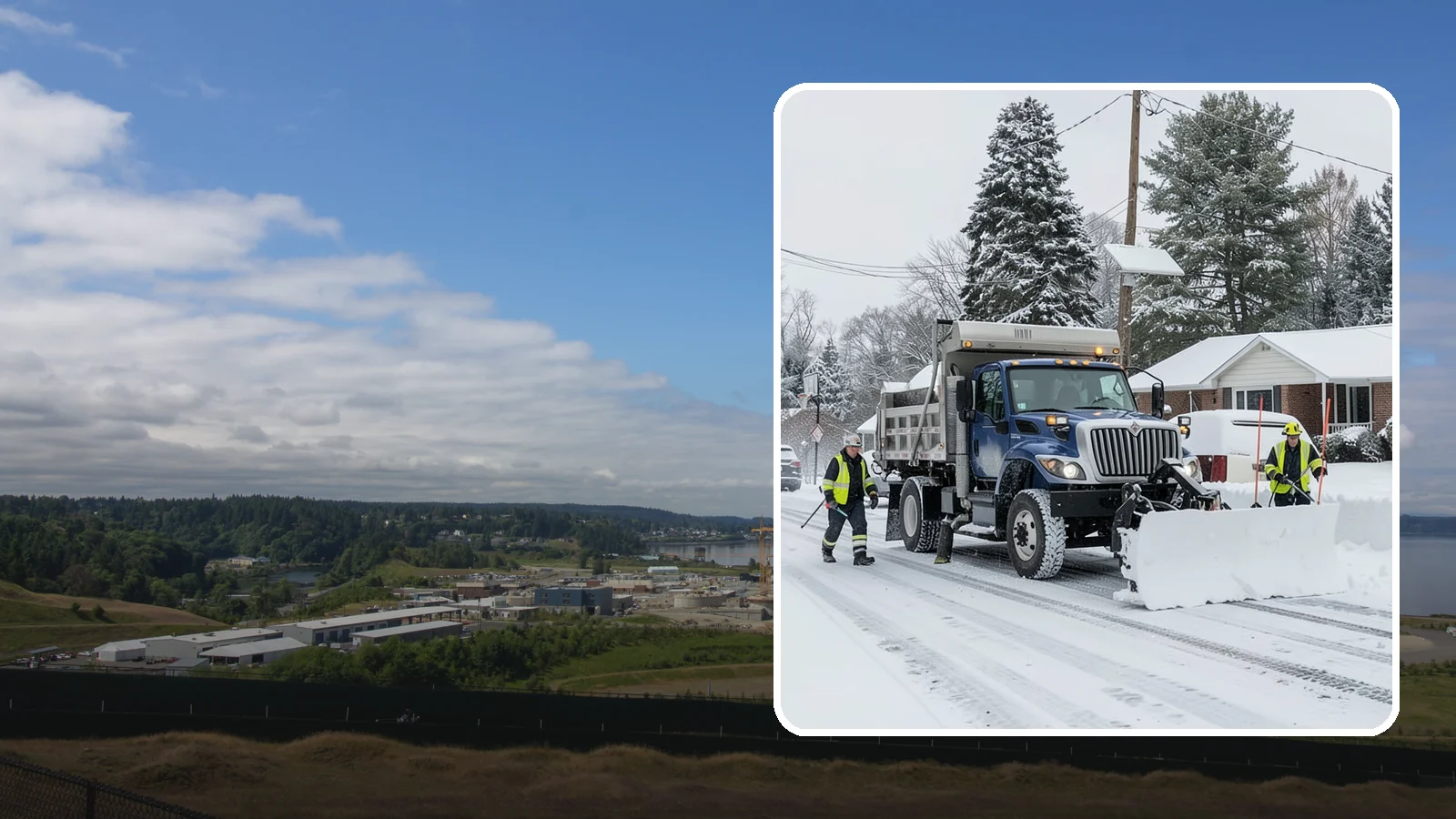 Municipal Snow Plowing in University Place, Pierce County, WA - We plow municipal lots, public buildings, and civic entrances so residents keep reaching essential government services.
