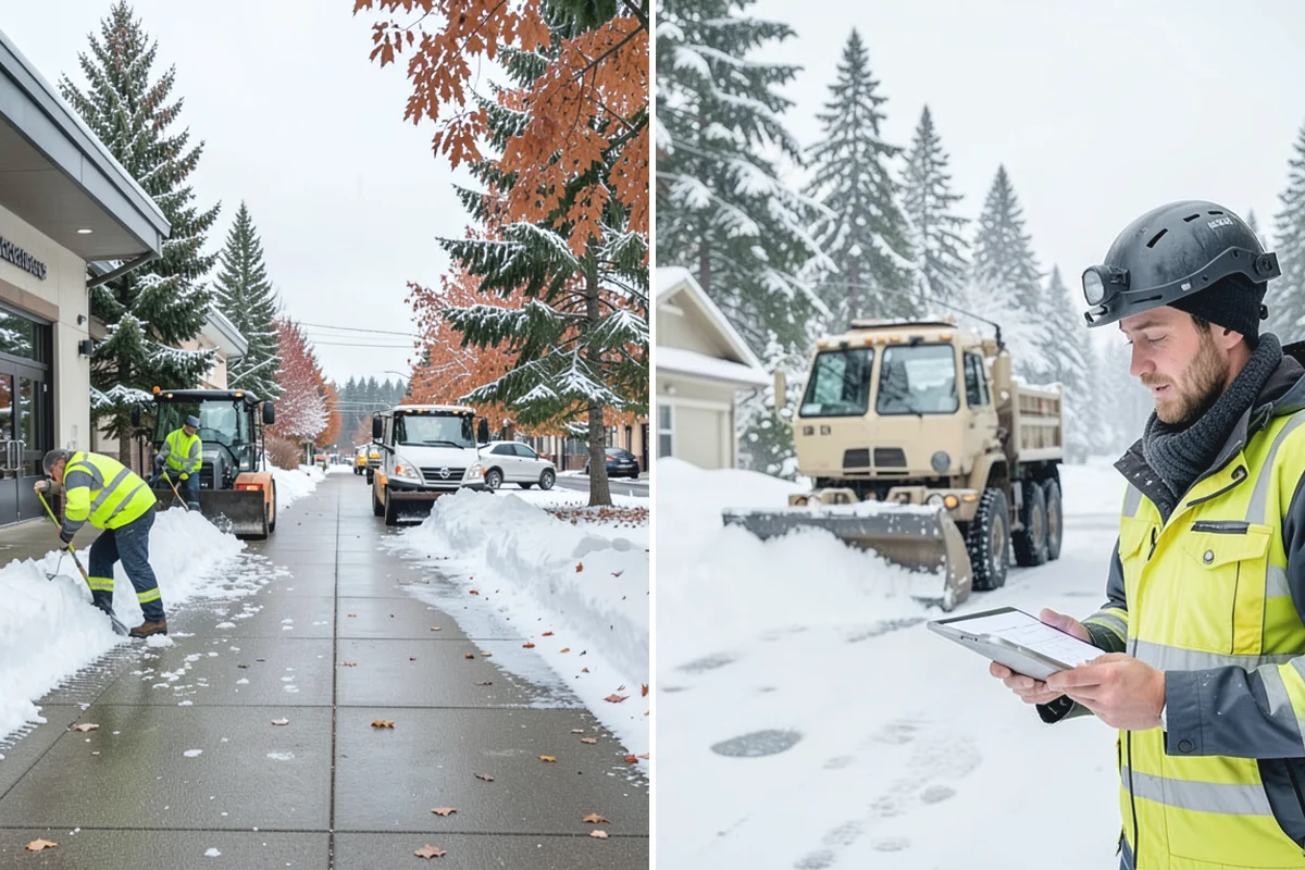 Municipal Snow Removal in Auburn, King County, WA - Prioritize public entrances and accessible routes