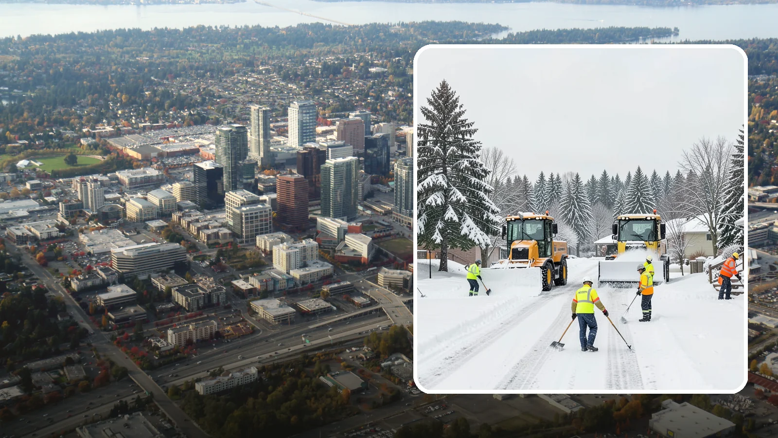 Municipal Snow Removal in Bellevue, King County, WA - We support municipal properties by clearing public buildings, lots, and walkways for staff and residents.