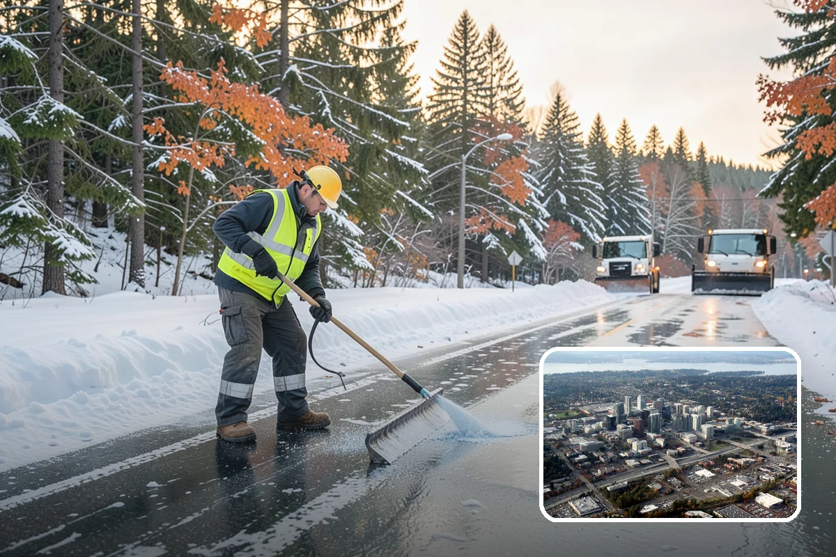 Municipal Snow Removal in Bellevue, King County, WA - Public access to municipal services maintained