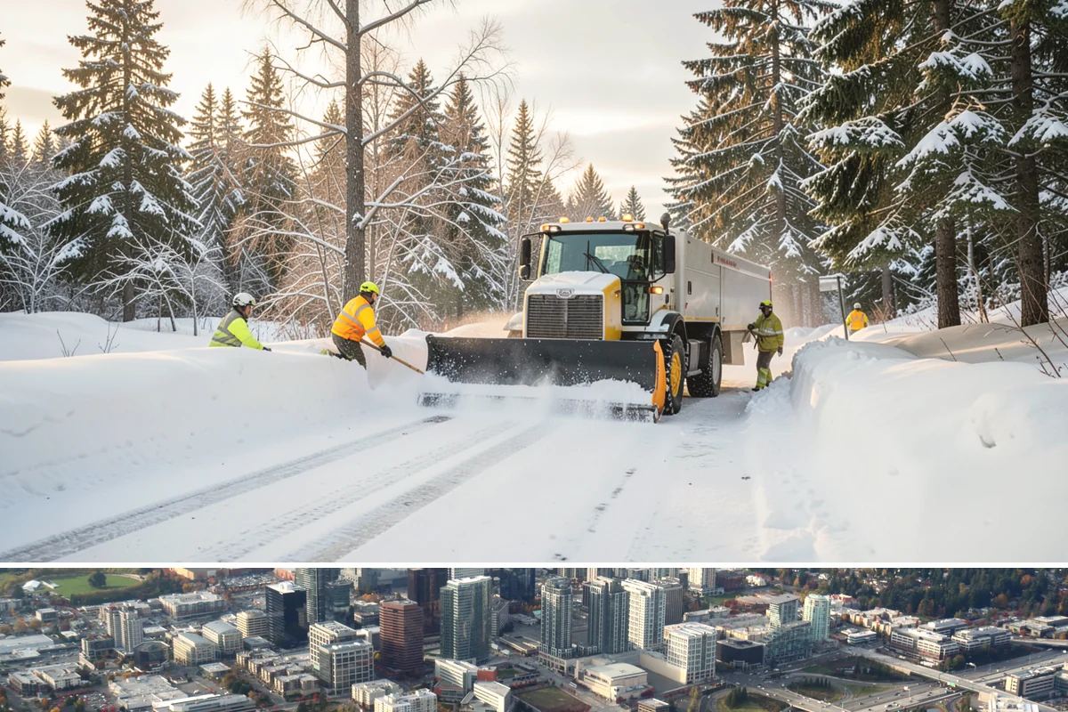 Municipal Snow Removal in Bellevue, King County, WA - Municipal service is essential whenever snow affects public access, mainly from December to February.
