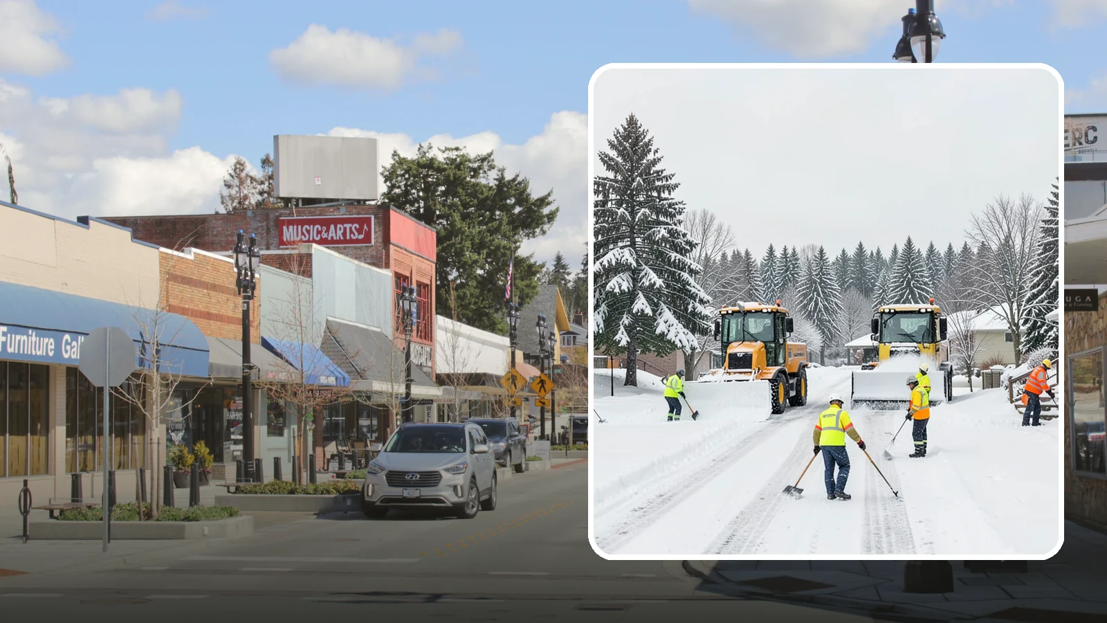 Municipal Snow Removal in Bothell, King County, WA - We support municipal properties by clearing public buildings, lots, and walkways for staff and residents.