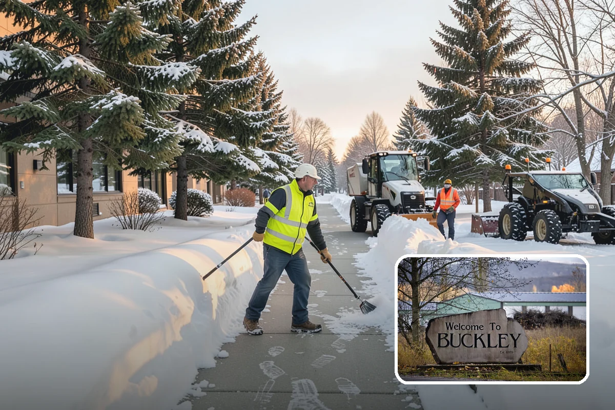 Municipal Snow Removal in Buckley, Pierce County, WA - Public access to municipal services maintained