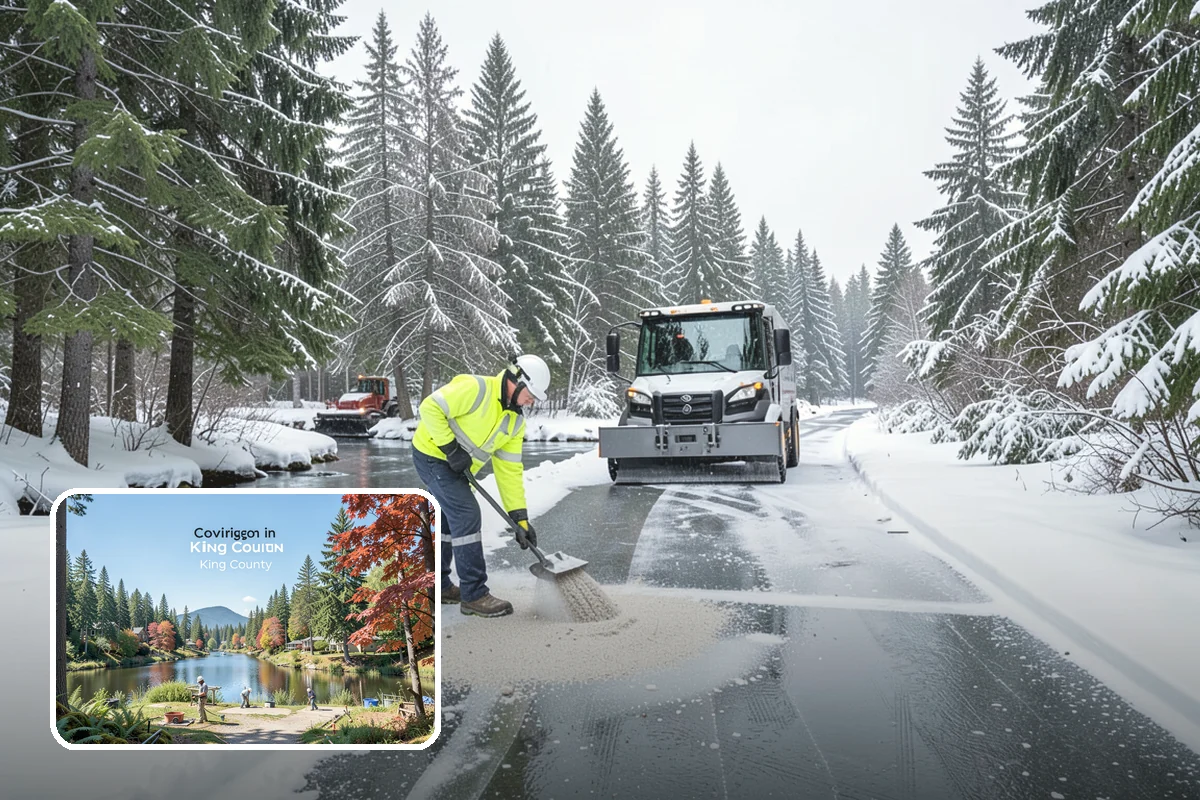 Municipal Snow Removal in Covington, King County, WA - Public access to municipal services maintained