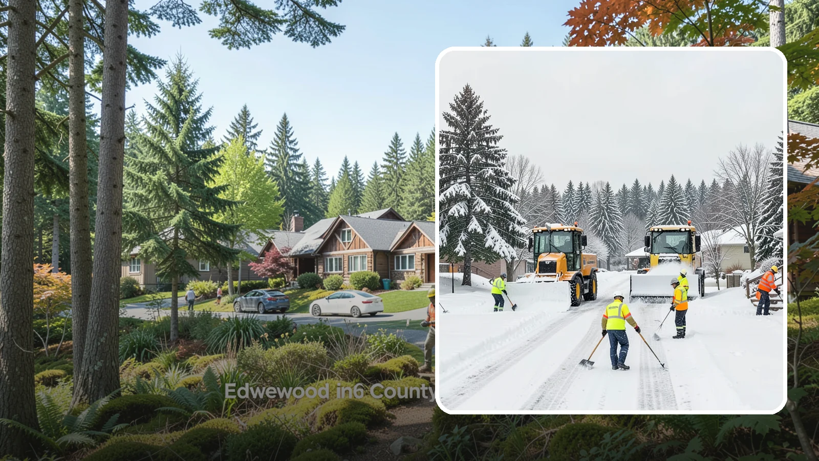 Municipal Snow Removal in Edgewood, Pierce County, WA - We support municipal properties by clearing public buildings, lots, and walkways for staff and residents.