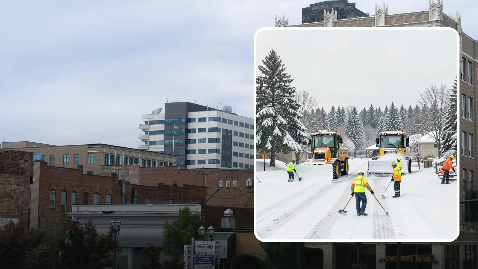 Municipal Snow Removal in Everett, Snohomish County, WA - We support municipal properties by clearing public buildings, lots, and walkways for staff and residents.