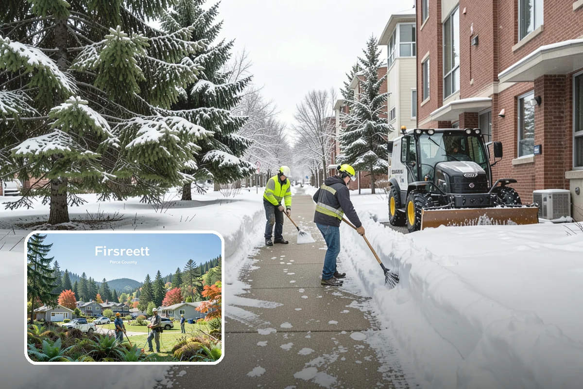 Municipal Snow Removal in Fircrest, Pierce County, WA - Public access to municipal services maintained