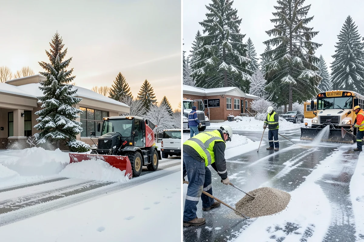 Municipal Snow Removal in Fircrest, Pierce County, WA - Prioritize public entrances and accessible routes