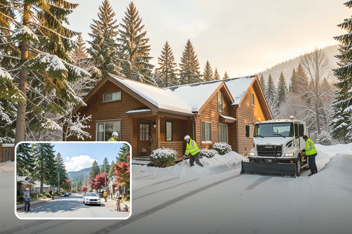 Municipal Snow Removal in Hunts Point, King County, WA - Public access to municipal services maintained