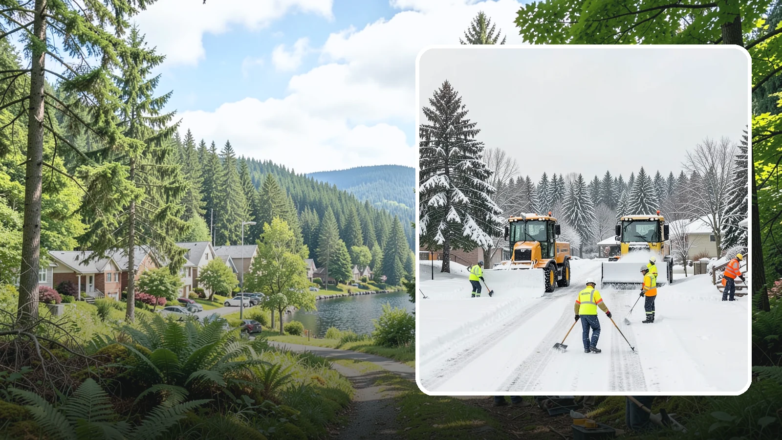 Municipal Snow Removal in Lake Forest Park, King County, WA - We support municipal properties by clearing public buildings, lots, and walkways for staff and residents.