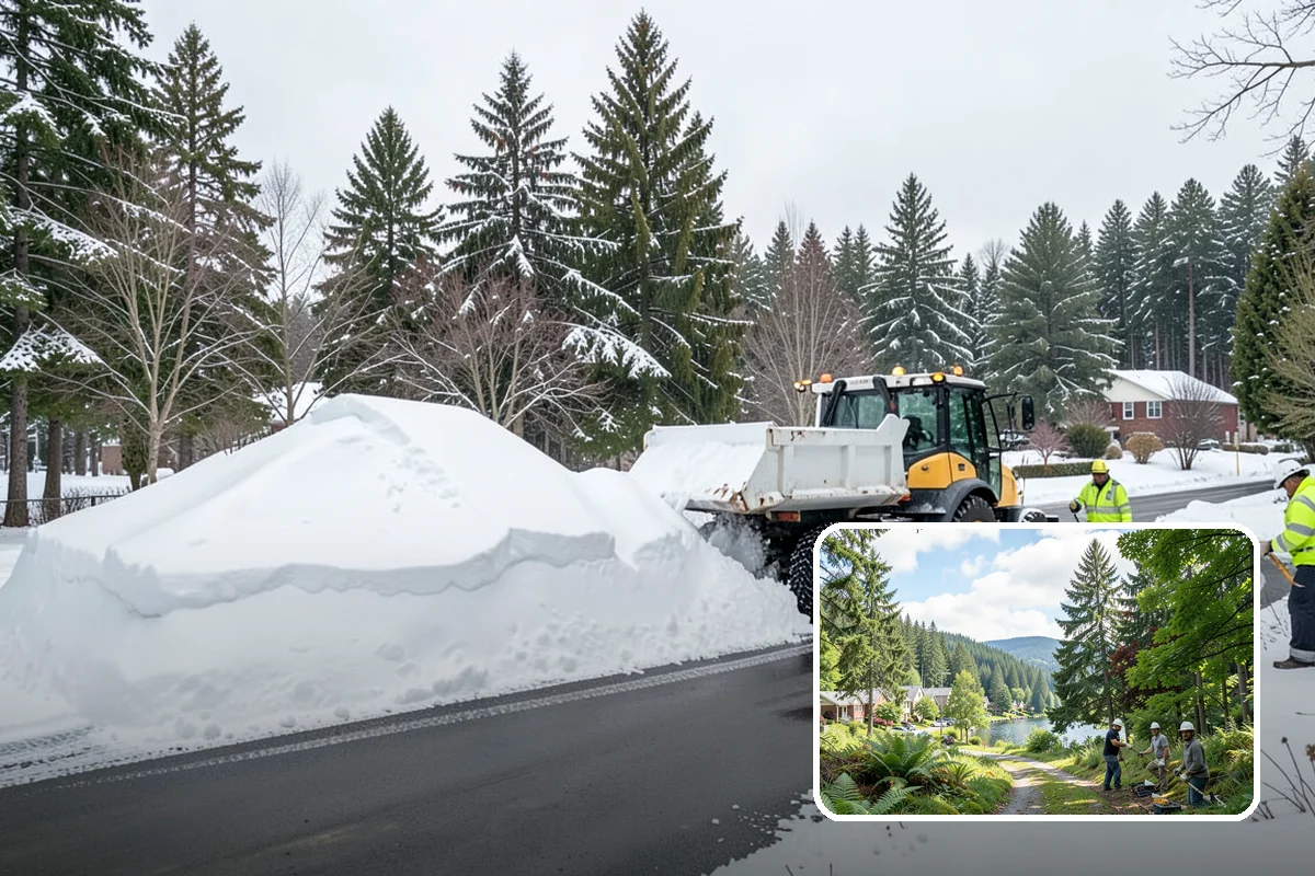 Municipal Snow Removal in Lake Forest Park, King County, WA - Public access to municipal services maintained