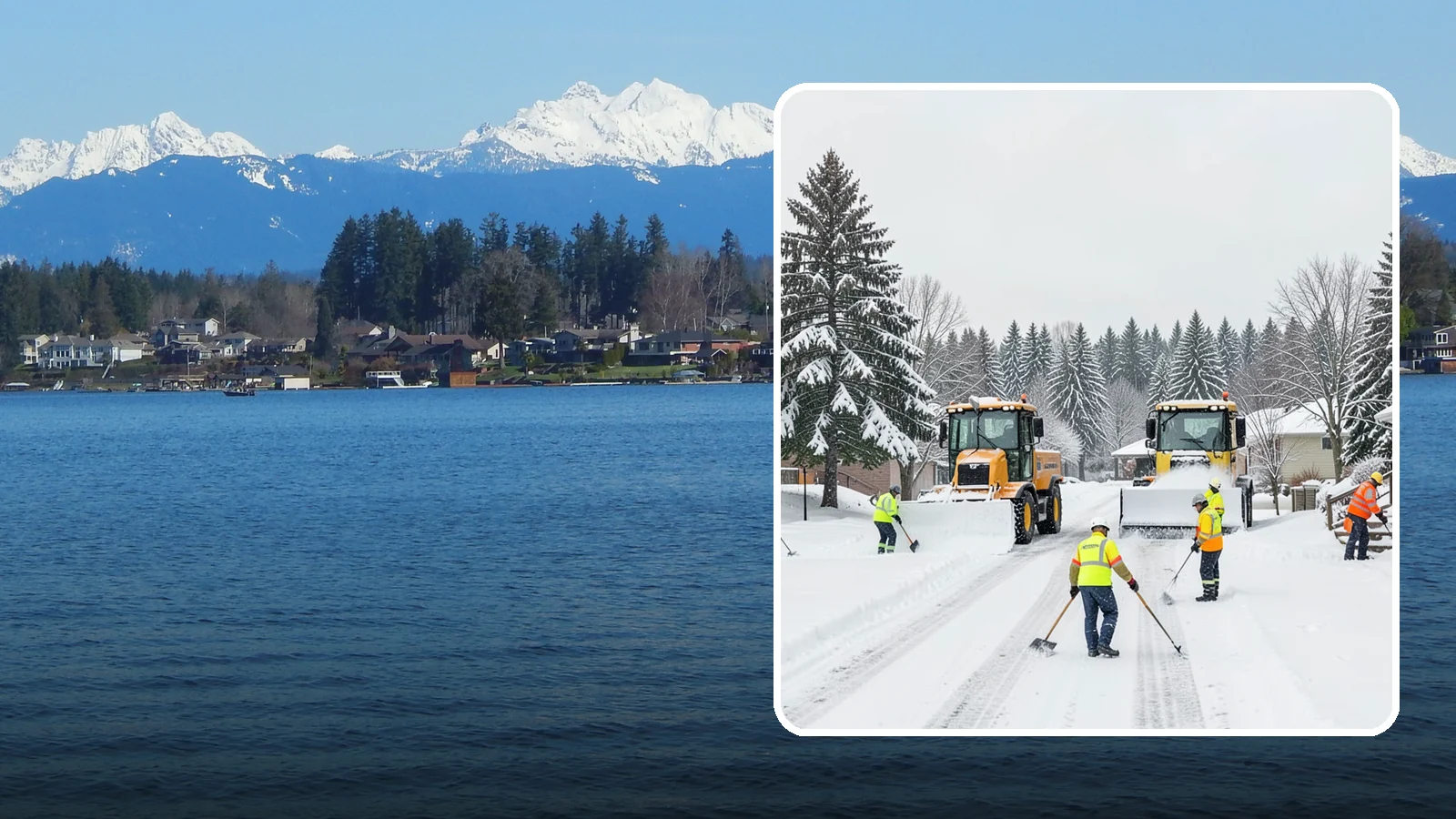 Municipal Snow Removal in Lake Stevens, Snohomish County, WA - We support municipal properties by clearing public buildings, lots, and walkways for staff and residents.