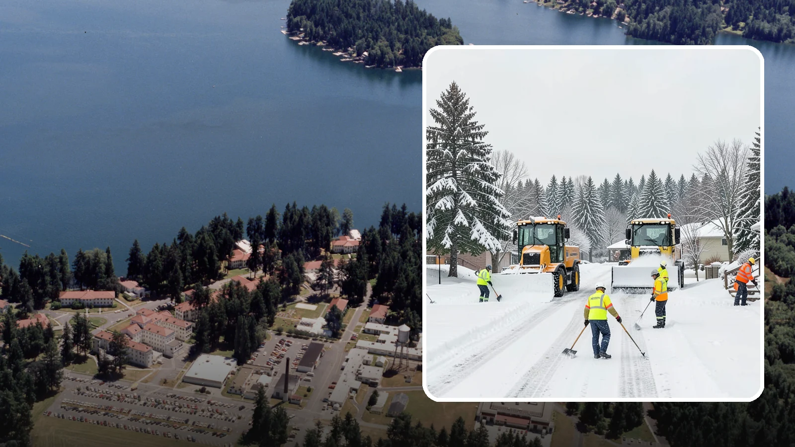 Municipal Snow Removal in Lakewood, Pierce County, WA - We support municipal properties by clearing public buildings, lots, and walkways for staff and residents.