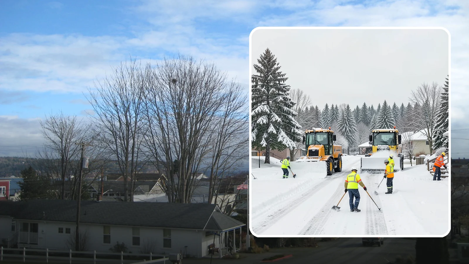 Municipal Snow Removal in Langley, Island County, WA - We support municipal properties by clearing public buildings, lots, and walkways for staff and residents.