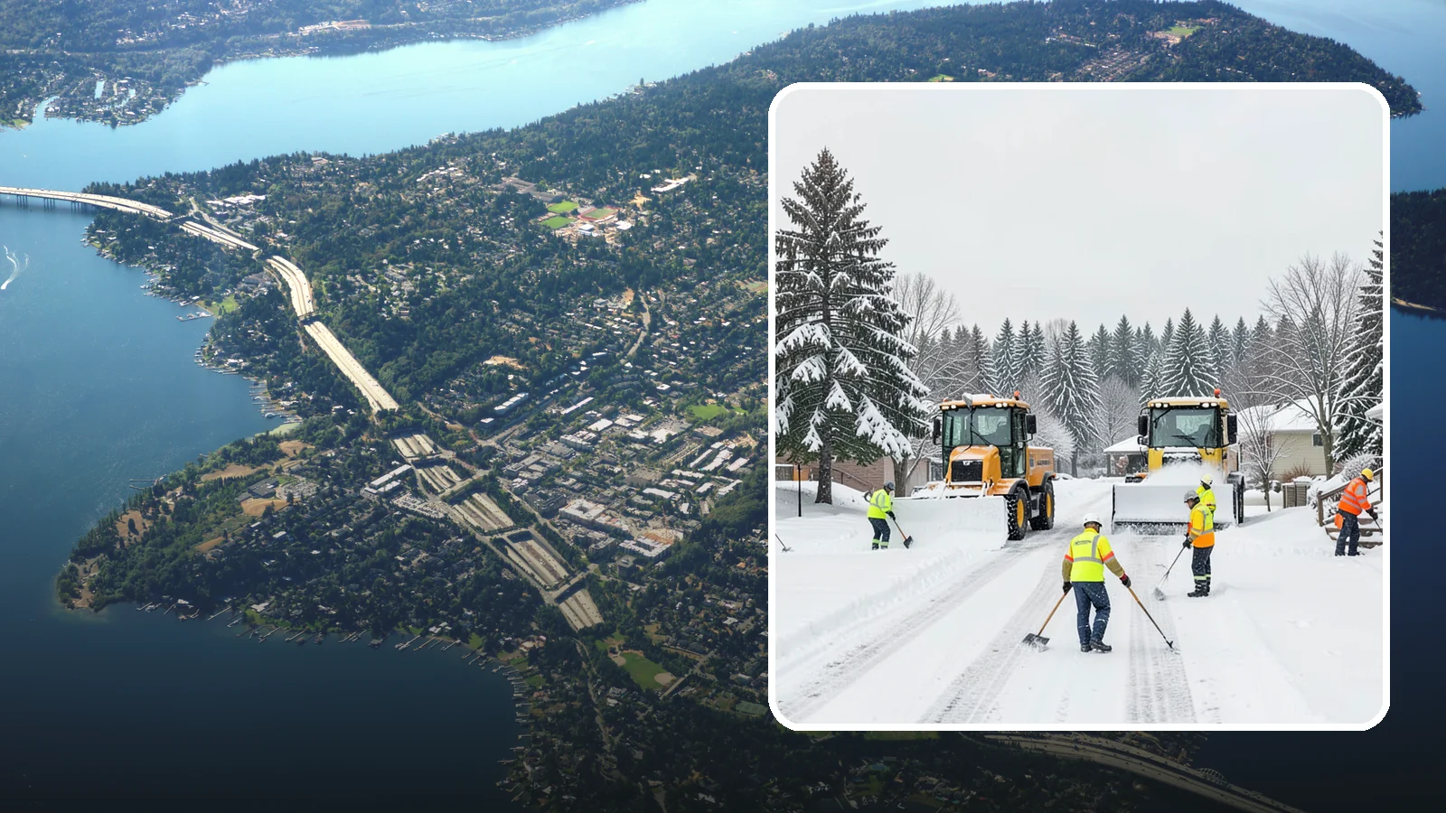 Municipal Snow Removal in Mercer Island, King County, WA - We support municipal properties by clearing public buildings, lots, and walkways for staff and residents.