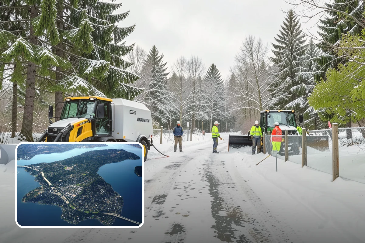 Municipal Snow Removal in Mercer Island, King County, WA - Public access to municipal services maintained
