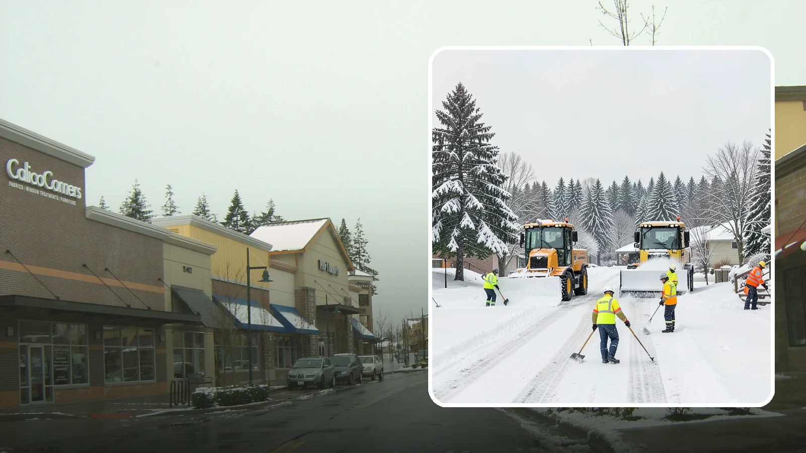 Municipal Snow Removal in Mill Creek, Snohomish County, WA - We support municipal properties by clearing public buildings, lots, and walkways for staff and residents.