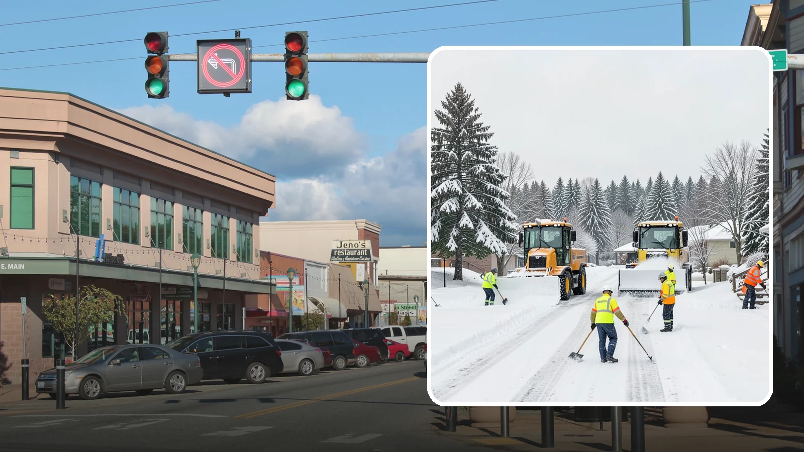 Municipal Snow Removal in Monroe, Snohomish County, WA - We support municipal properties by clearing public buildings, lots, and walkways for staff and residents.