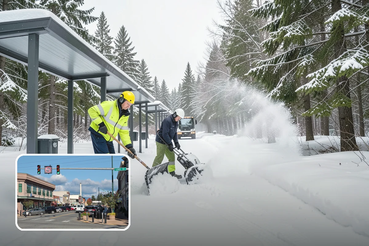 Municipal Snow Removal in Monroe, Snohomish County, WA - Public access to municipal services maintained