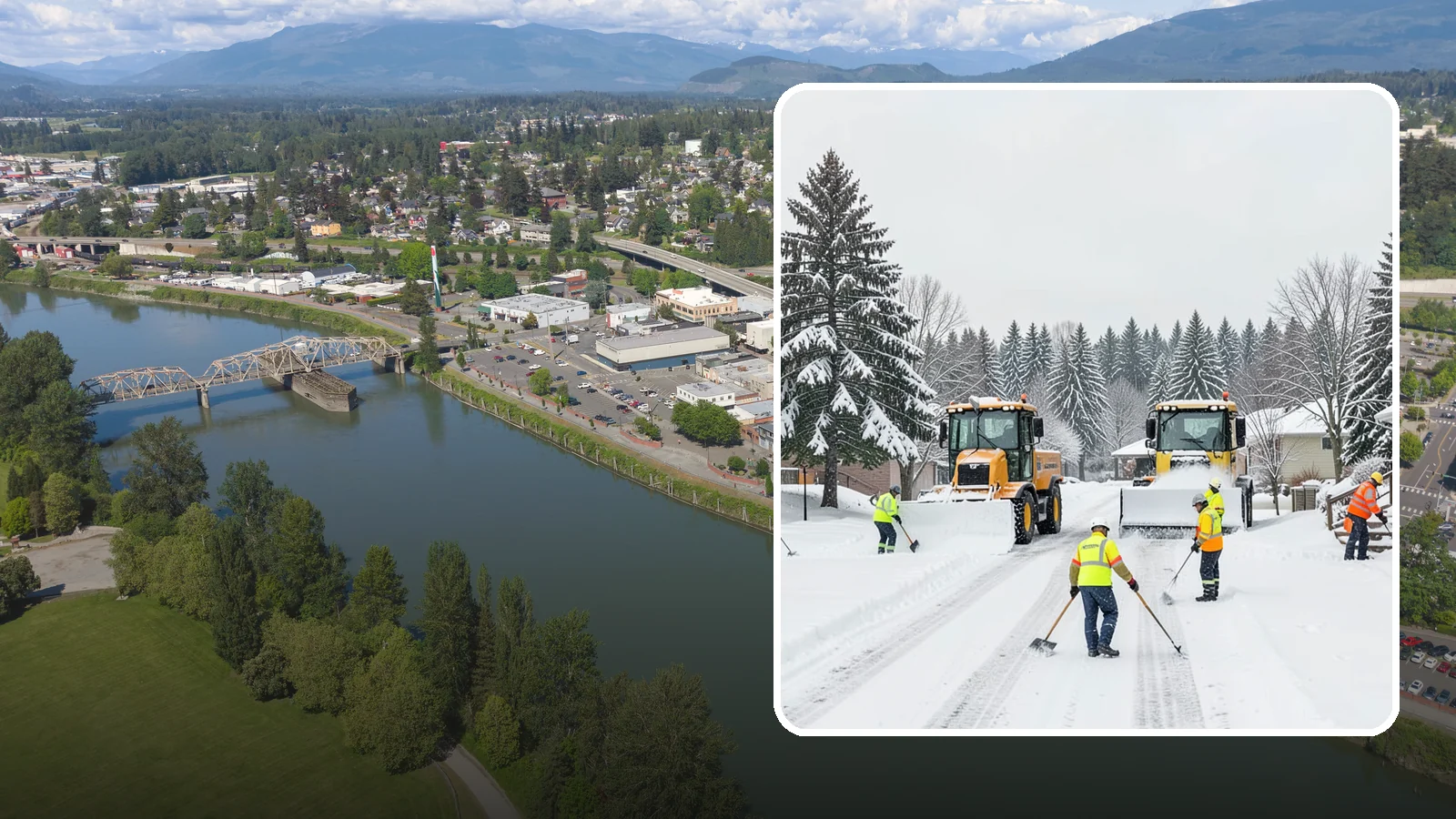 Municipal Snow Removal in Mount Vernon, Skagit County, WA - We support municipal properties by clearing public buildings, lots, and walkways for staff and residents.