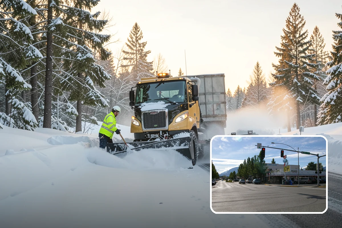 Municipal Snow Removal in North Bend, King County, WA - Public access to municipal services maintained