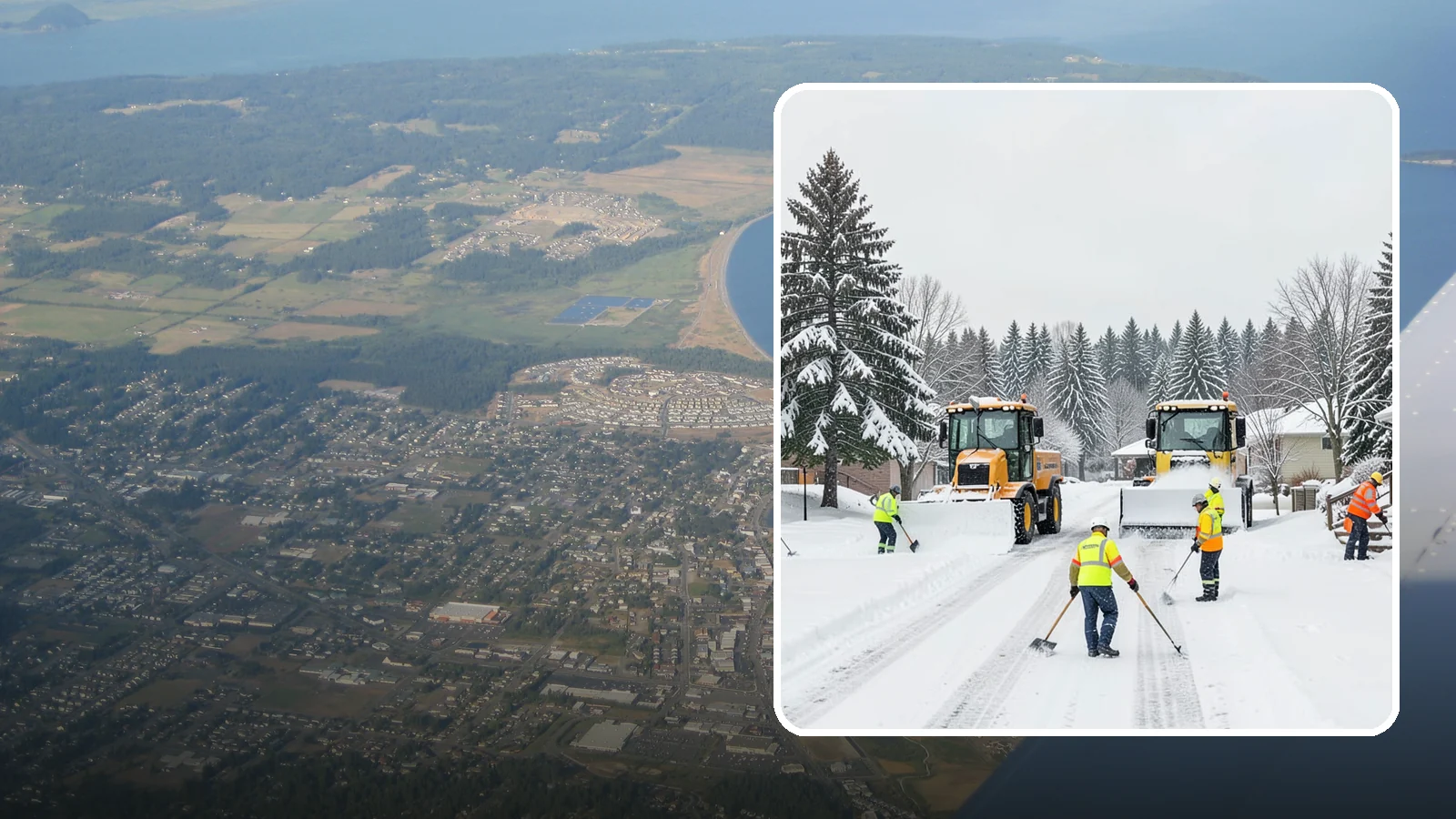 Municipal Snow Removal in Oak Harbor, Island County, WA - We support municipal properties by clearing public buildings, lots, and walkways for staff and residents.