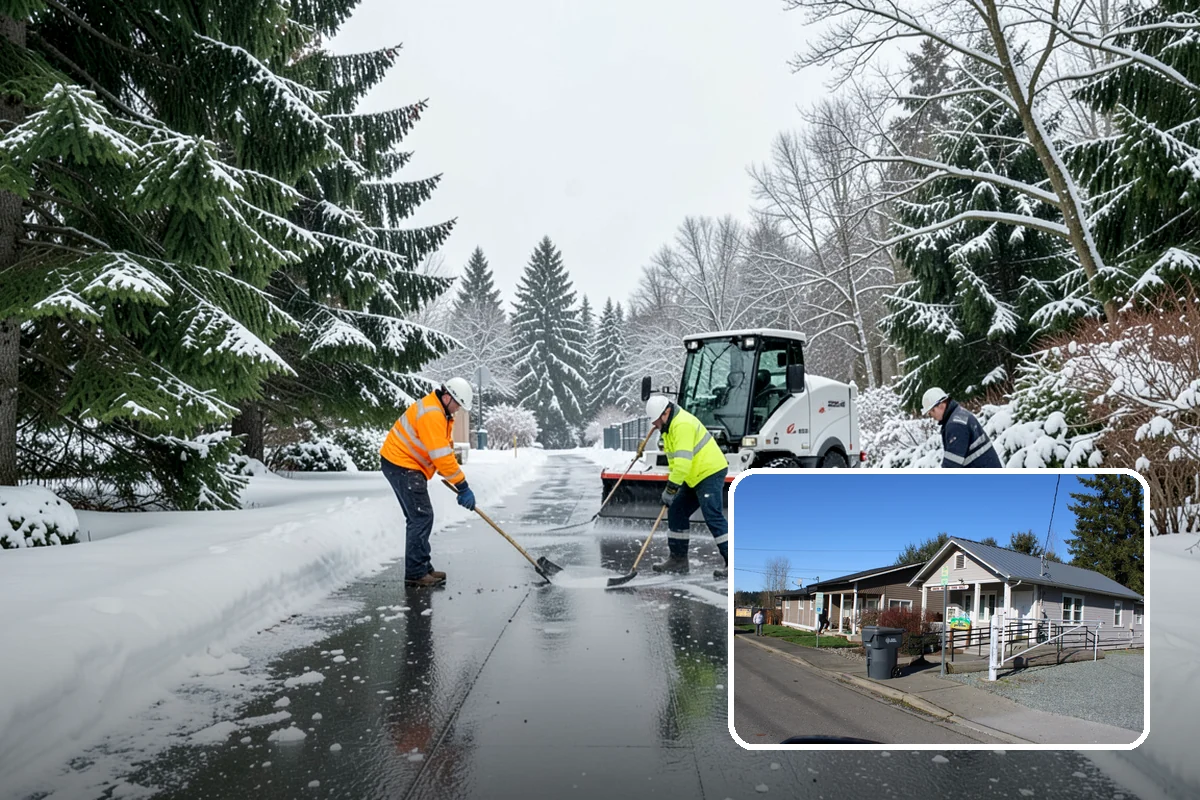 Municipal Snow Removal in South Prairie, Pierce County, WA - Public access to municipal services maintained