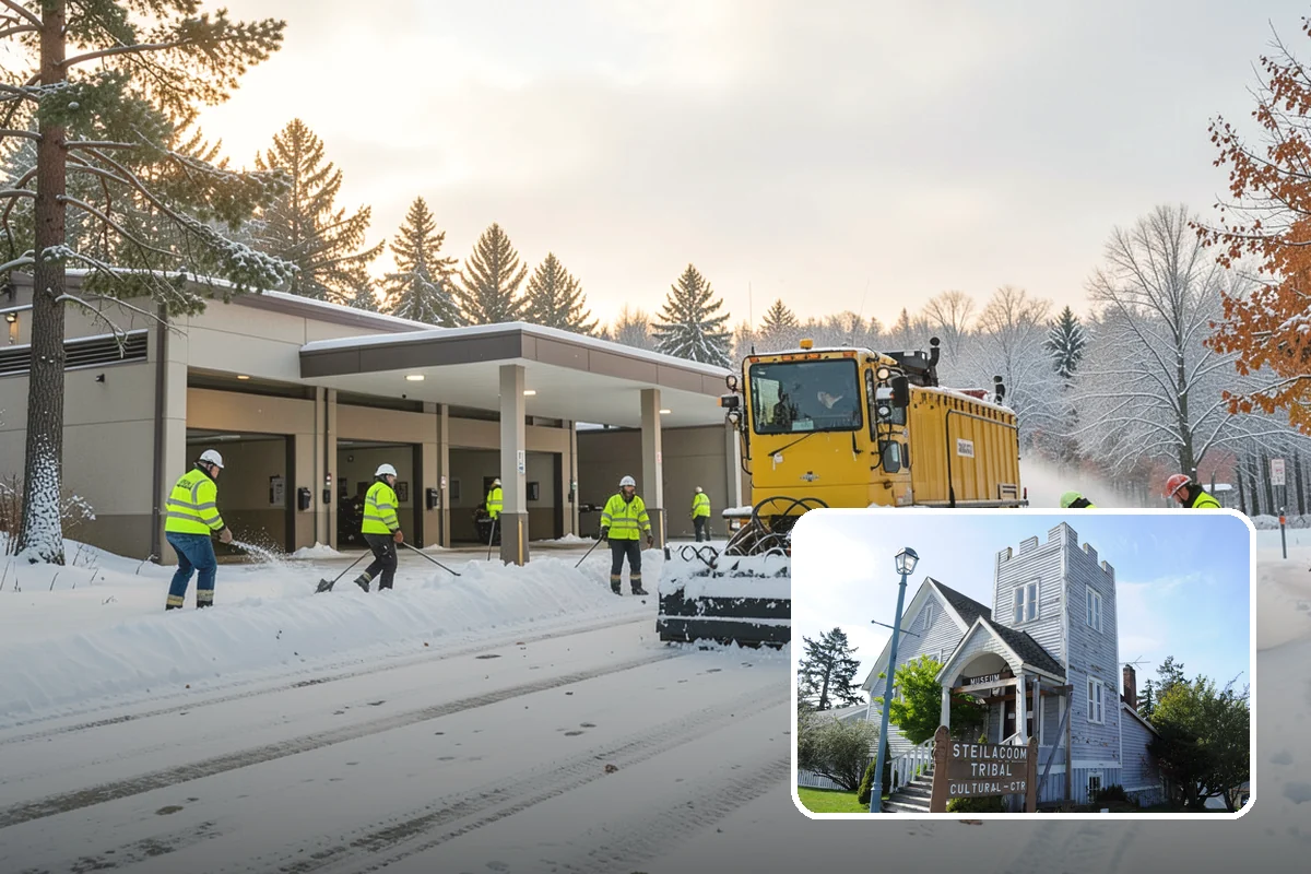 Municipal Snow Removal in Steilacoom, Pierce County, WA - Public access to municipal services maintained