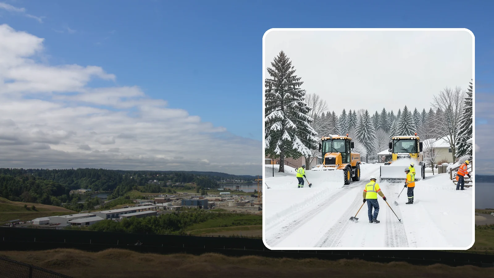 Municipal Snow Removal in University Place, Pierce County, WA - We support municipal properties by clearing public buildings, lots, and walkways for staff and residents.