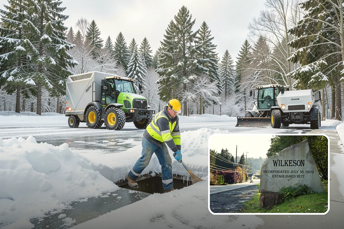 Municipal Snow Removal in Wilkeson, Pierce County, WA - Public access to municipal services maintained