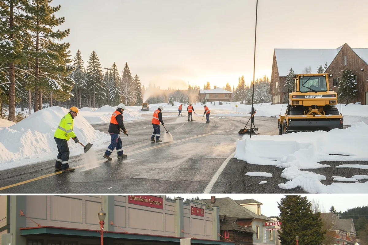 Off-Site Snow Hauling in Issaquah, King County, WA - Off-site snow hauling is called for after heavy or repeated storms leave a constrained property with no place to put more snow.