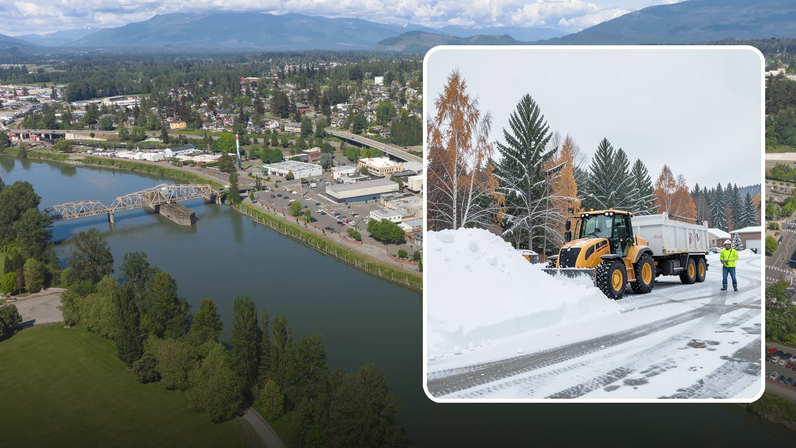 Off-Site Snow Hauling in Mount Vernon, Skagit County, WA - We transport snow completely off your property to an approved disposal location.