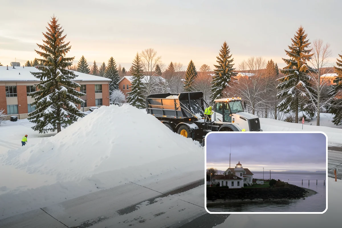 Off-Site Snow Hauling in Mukilteo, Snohomish County, WA - Removes snow entirely from space-constrained sites