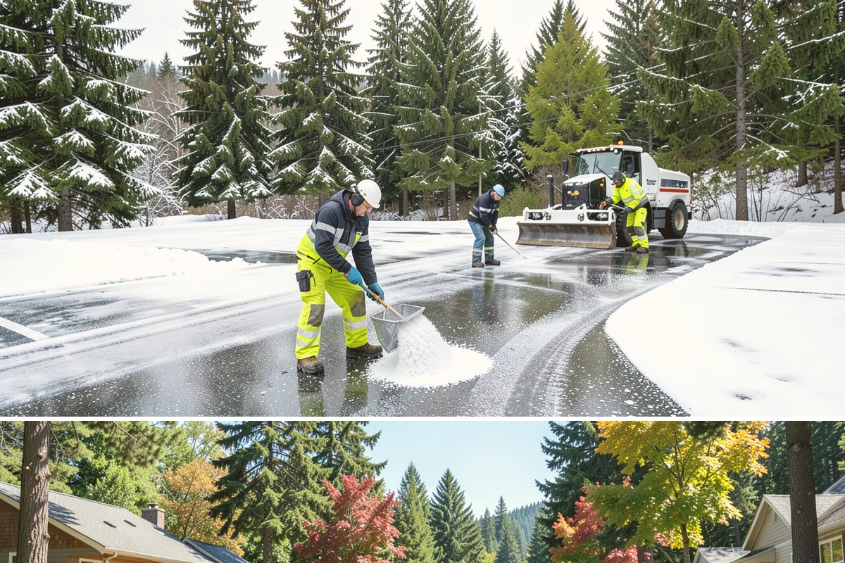 Off-Site Snow Hauling in Orting, Pierce County, WA - Off-site snow hauling is called for after heavy or repeated storms leave a constrained property with no place to put more snow.